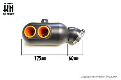 汎用エアクリBOX【46mm,35mm,28mm】3WAYタイプ【レッド】