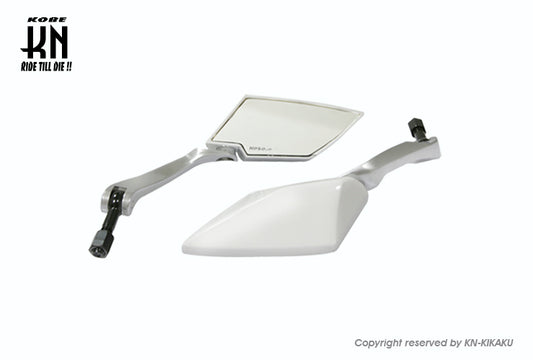 KOSO TTミラー KNバージョン【ホワイト/シルバー】クリア-レンズ