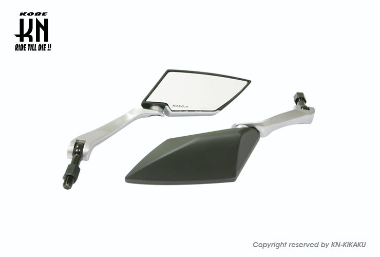 KOSO TTミラー KNバージョン【ツヤなしブラック/シルバー】クリアーレンズ
