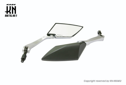 KOSO TTミラー KNバージョン【ツヤなしブラック/シルバー】クリアーレンズ