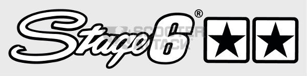 STAGE6【ステッカー】Stage6 white 【140mm×27mm】