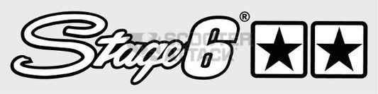 STAGE6【ステッカー】Stage6 white 【140mm×27mm】