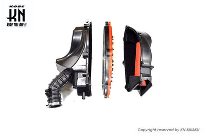 大容量エアクリーナーBOX【シグナスX4型/5型/BWS125/BWSX/BWSR】レッドフィルター