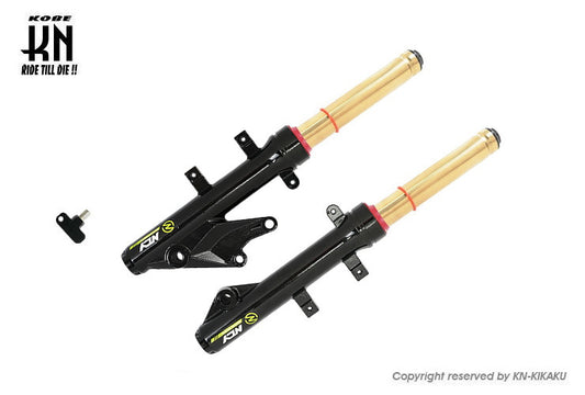 NCY フロントフォーク【N-21】減衰力/イニシャル調整式【マジェS/SMAX/FORCE】ゴールド