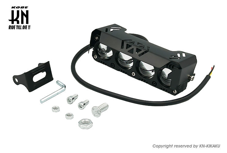 汎用LEDヘッドライト【4連】魚眼タイプ