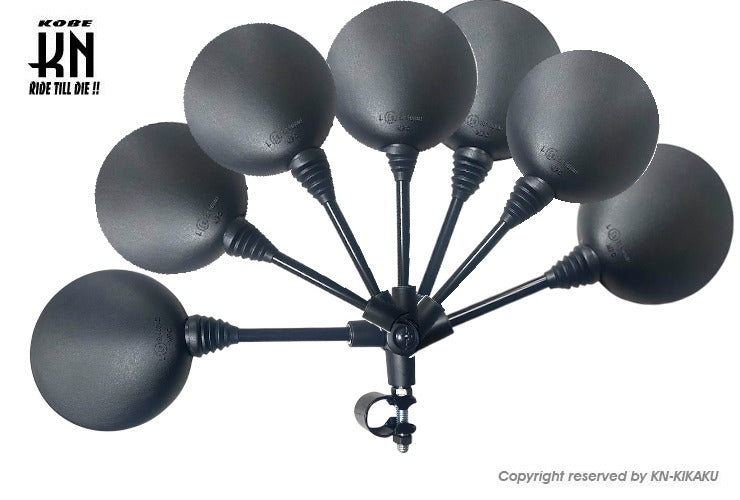 汎用バックミラー 【クランプ式固定】左右共通タイプ【1本売り】