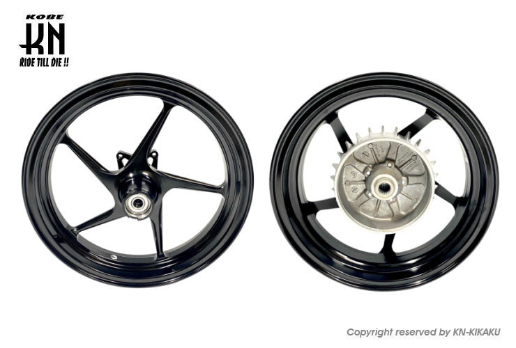 SHARKFACTORY 鍛造アルミホイール前後セット Kタイプ【シグナスX(1型/2型/3型)】ブラック