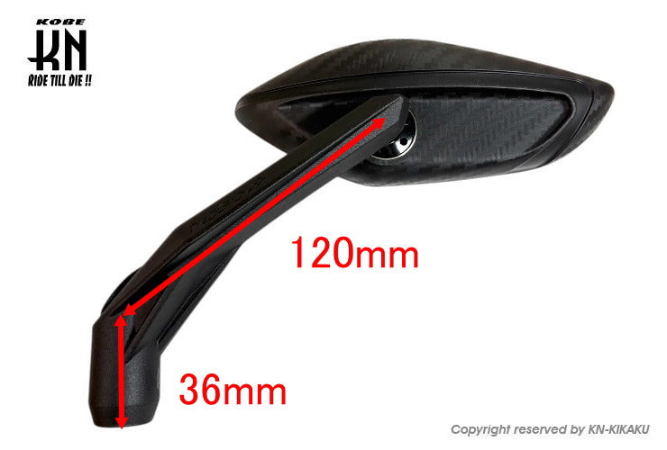 KOSOバックミラー【GTミラー タイプ2】ネジ径 8/10mm【クリアーレンズ】