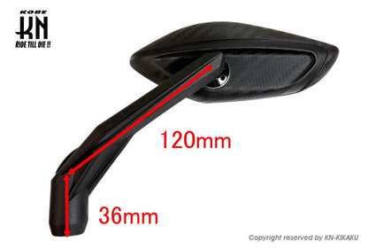 KOSOバックミラー【GTミラー タイプ2】ネジ径 8/10mm【クリアーレンズ】