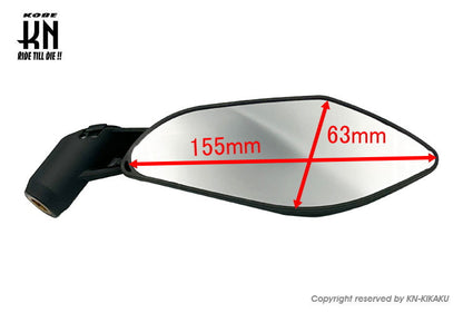 KOSOバックミラー【GTミラー タイプ2】ネジ径 8/10mm【クリアーレンズ】