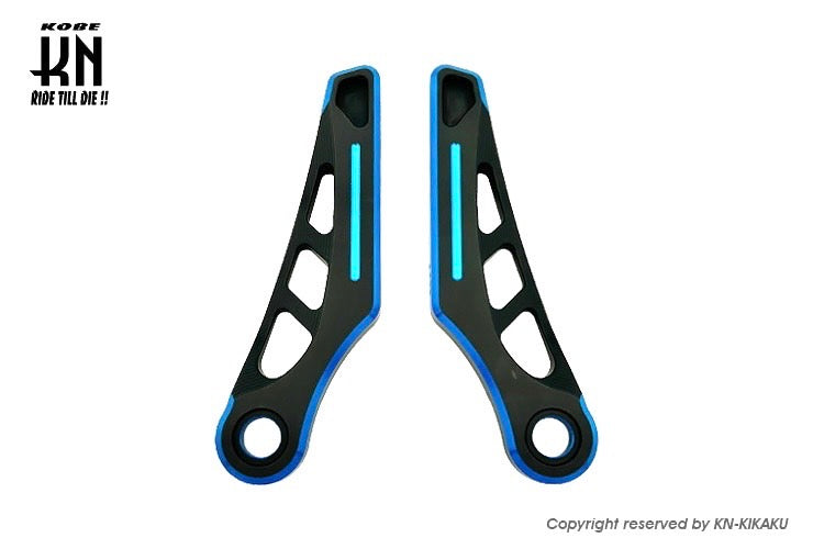 デュアルカラーアルミステップ2【シグナスX/マジェS】マットブラック/ブルー