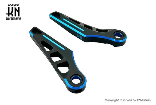 デュアルカラーアルミステップ2【シグナスX/マジェS】マットブラック/ブルー