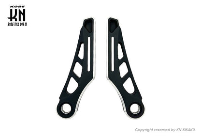 デュアルカラーアルミステップ2【シグナスX/マジェS】マットブラック/シルバー