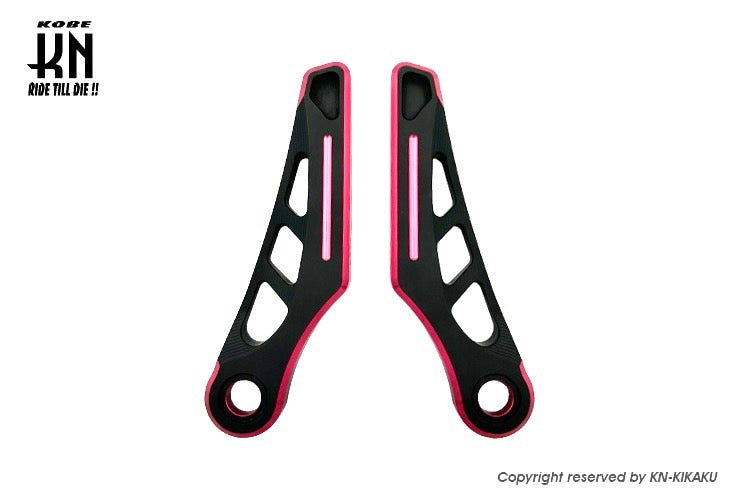 デュアルカラーアルミステップ2【シグナスX/マジェS】マットブラック/レッド