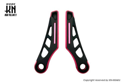 デュアルカラーアルミステップ2【シグナスX/マジェS】マットブラック/レッド