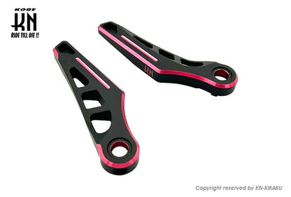 デュアルカラーアルミステップ2【シグナスX/マジェS】マットブラック/レッド