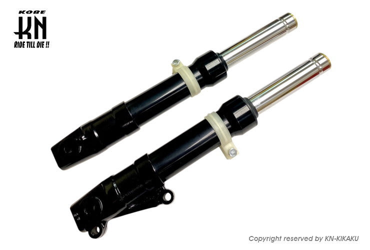 ローダウンフロントフォーク【ディオ系DISK】ブラック/ブラック